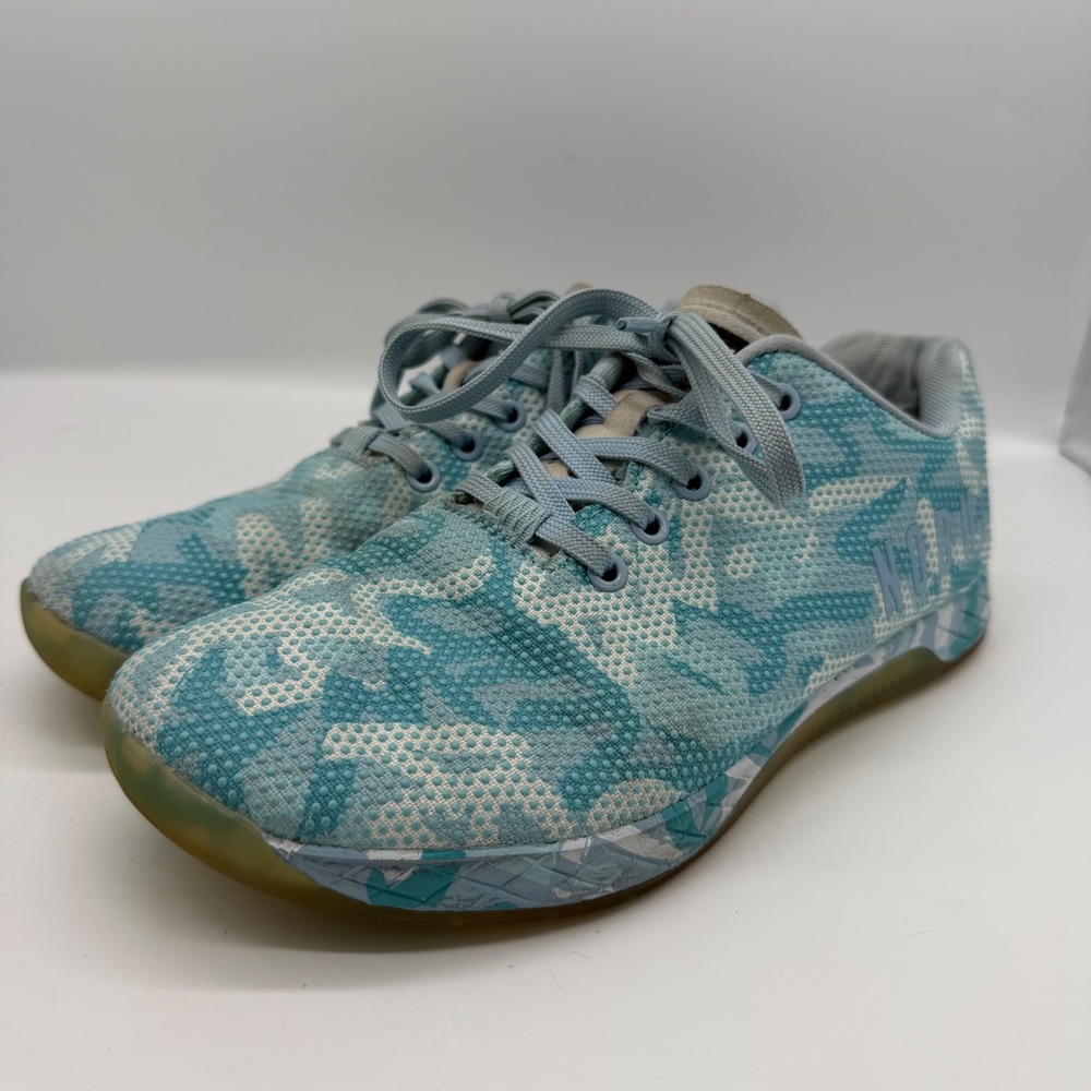 NOBULL SuperFabric Trainers Blue Camo Mens 8.5 Womens 10 Cross Training Shoes